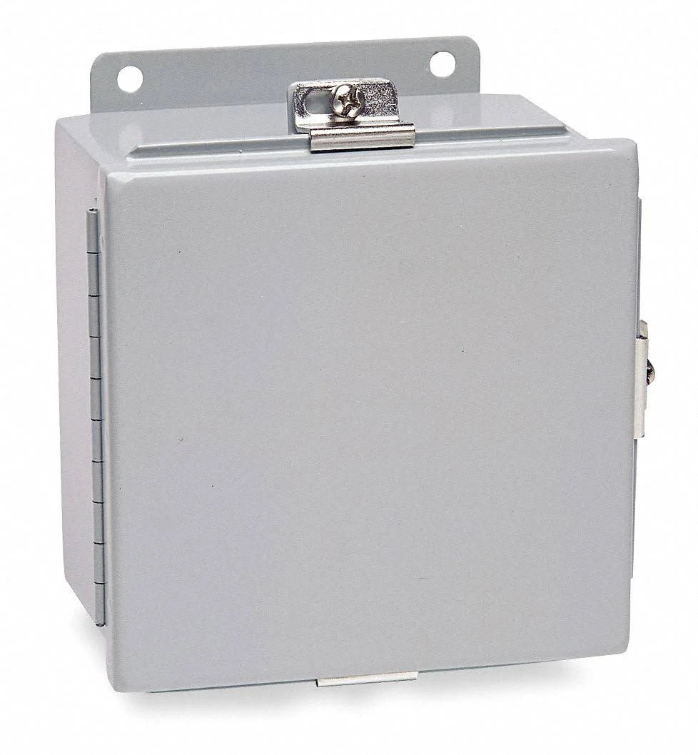 10 inH x 8 inW x 6 inD Metallic Enclosure, Gray S5787
