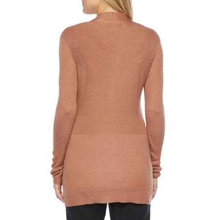 Beige Long Sleeve Open Front Cardigan B771993
