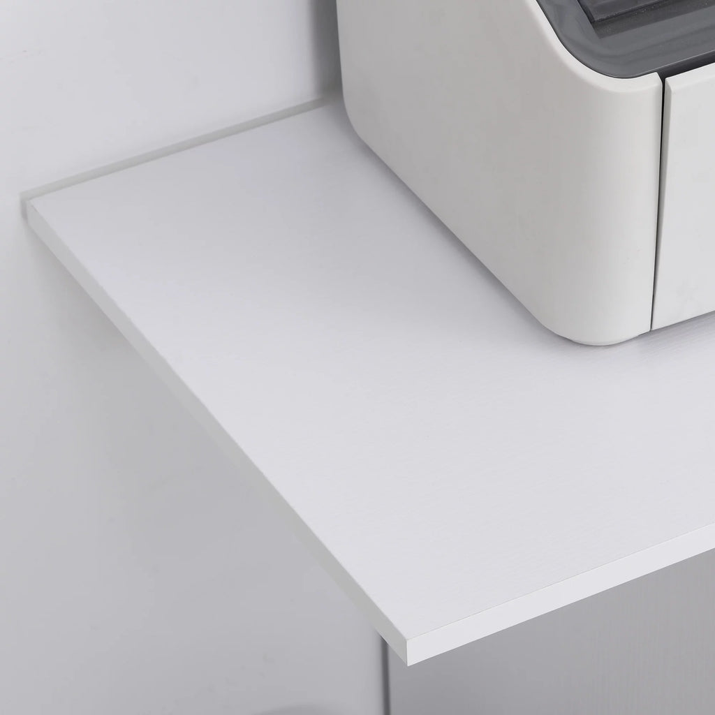 Printer Table Desk with Wheels and Adjustable Shelf E6508