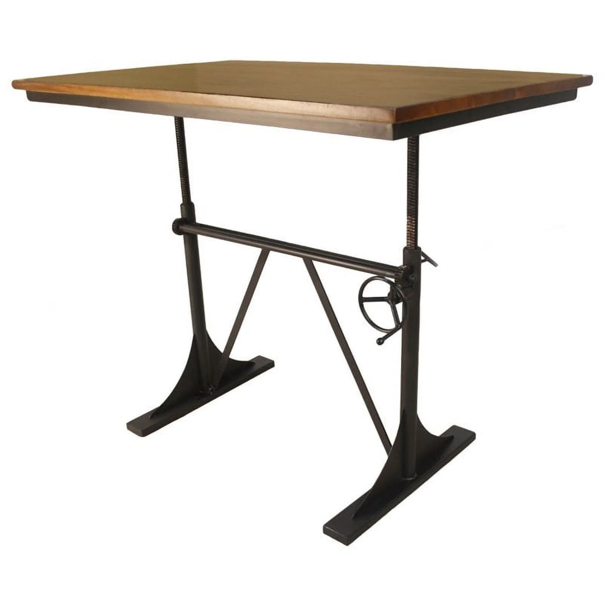 Adjustable Sit or Stand Desk Elm Black O3312