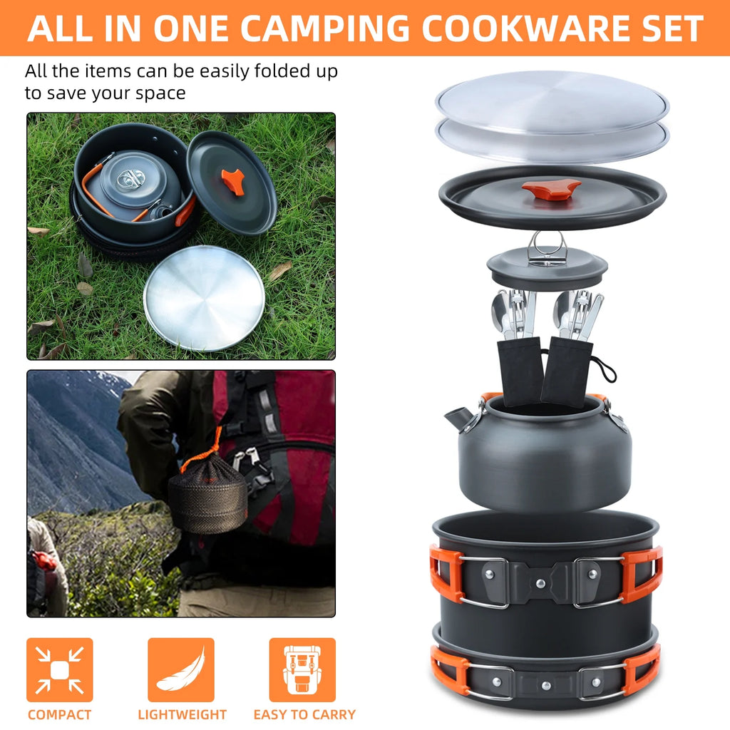 16pcs Camping Cookware Set N3357