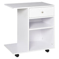 Printer Table Desk with Wheels and Adjustable Shelf E6508