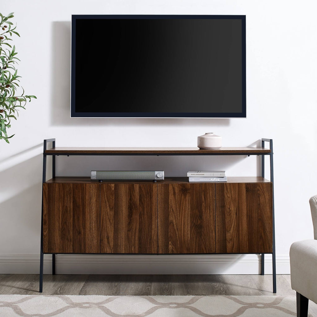 52-Inch Modern TV Stand Console Dark Walnut N58703