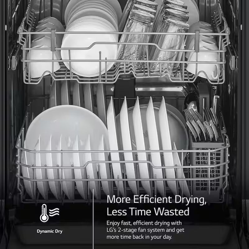 Black Front Control Dishwasher with Stainless Steel Tub T790741