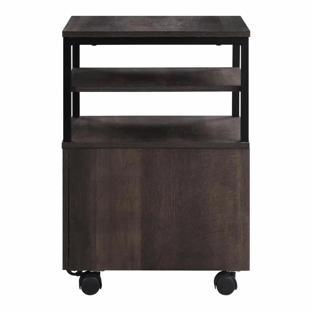 Wood 1-Drawer Mobile Storage Cart J267
