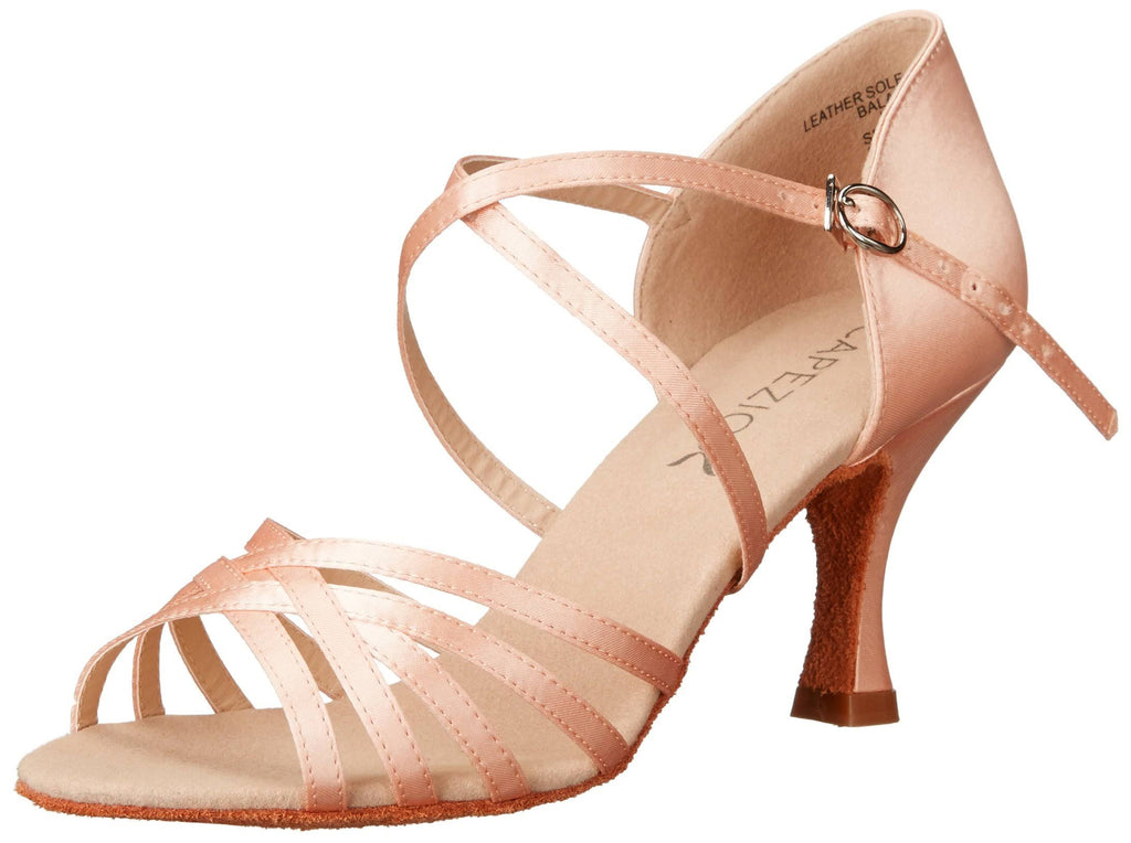 Camel Satin 2.5x22 Heel Shoes I77013
