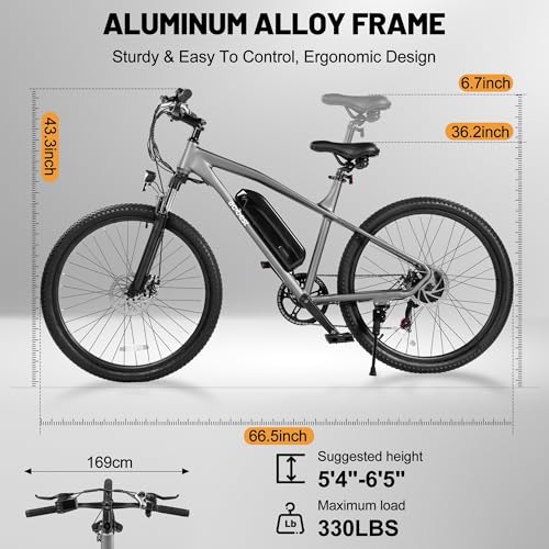 27.5" Peak 750W Electric Mountain Bike with Fork Suspension V82347