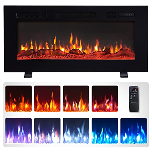 50" W 3 in 1 Electric Fireplace, Freestanding, Wall Mounted, Recessed, Remote Control F4861