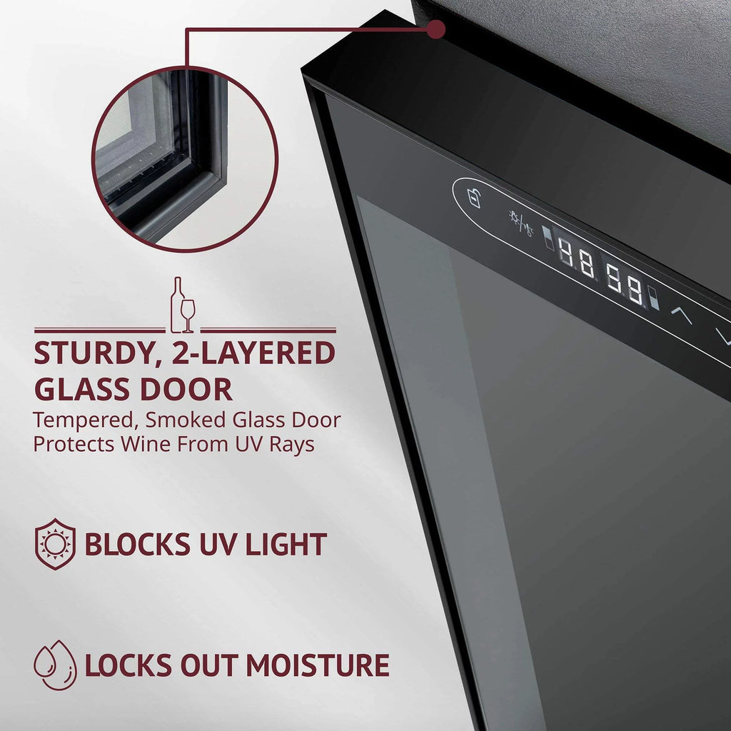 Dual Freestanding 33 Bottle Wine Cooler Y6558