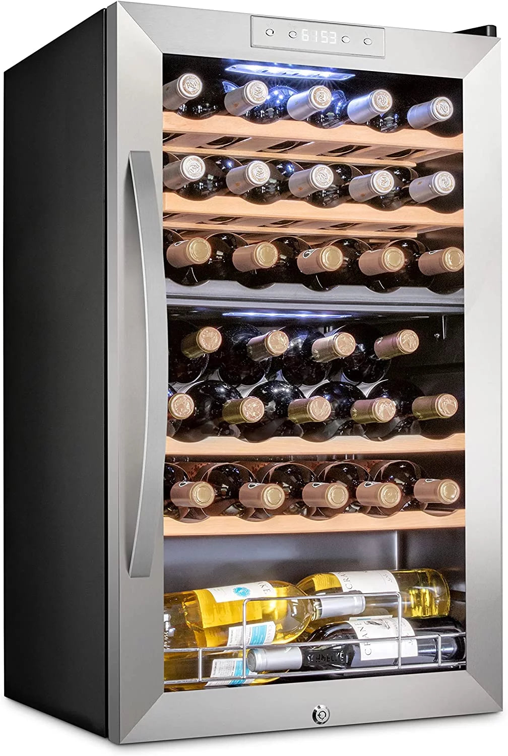 Dual Freestanding 33 Bottle Wine Cooler Y6558