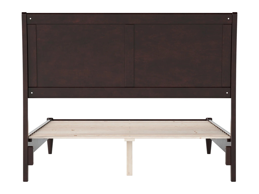 Full Solid Wood Low Profile Sleigh Platform Bed A9581