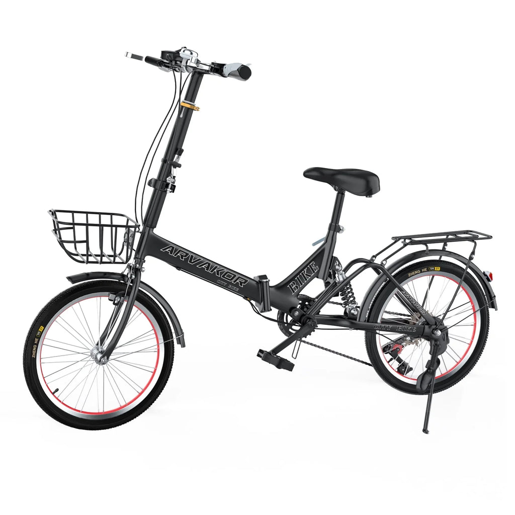 7 Speed Folding Bike with Carbon Steel Frame Z821348