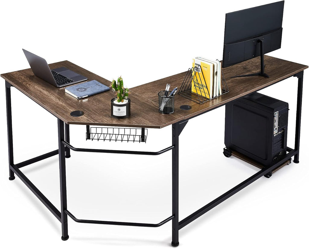 L Shaped Computer Desk with Tower Stand E111