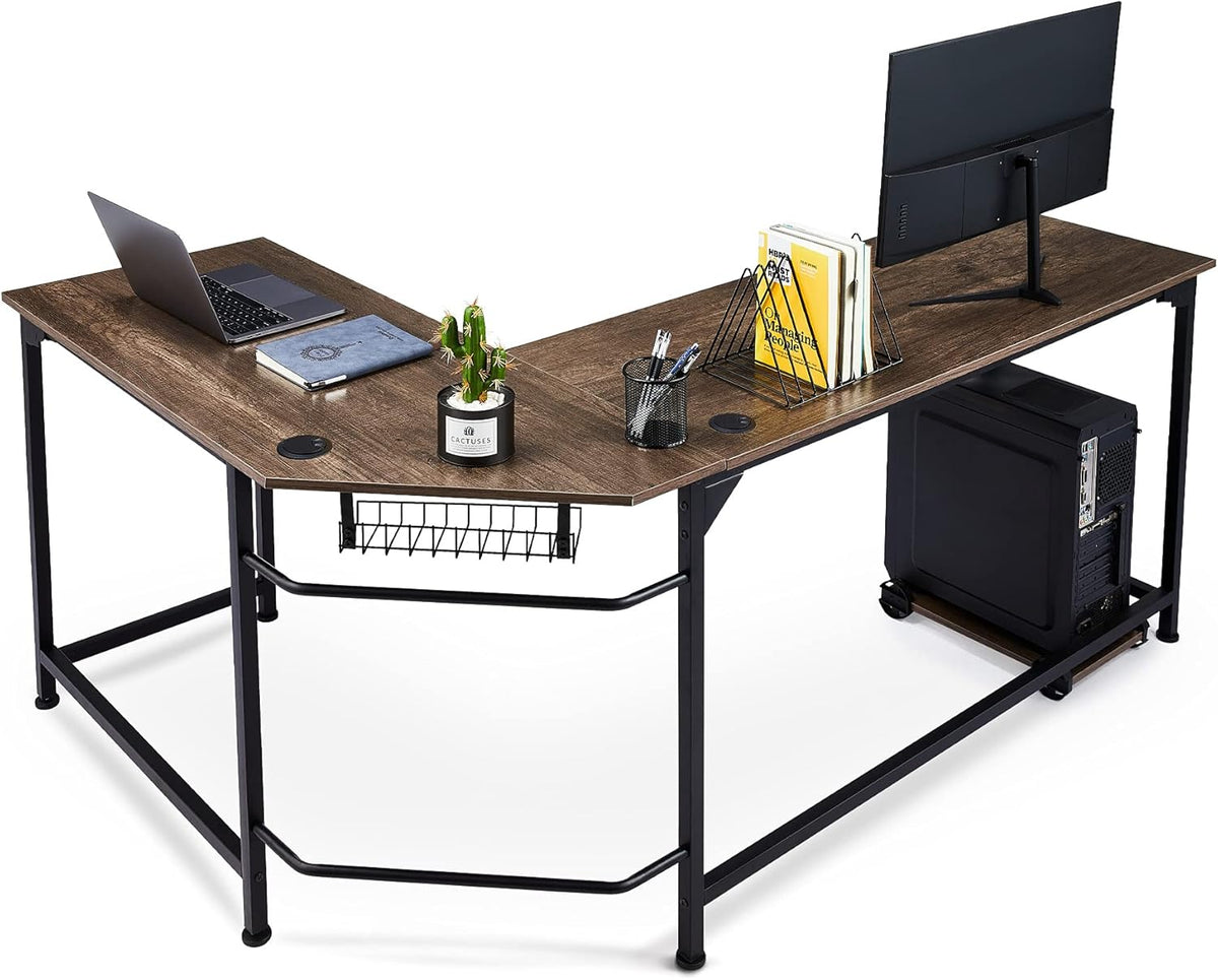 L Shaped Computer Desk with Tower Stand E111