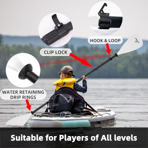 Adjustable Floating Paddle with Aluminum Alloy Shaft and 2 Nylon Blades C165