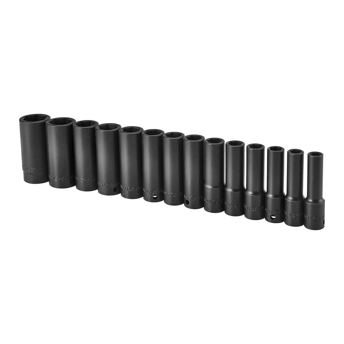 1/2 in. Drive Metric Deep Impact Socket Set, 14-Piece A55600