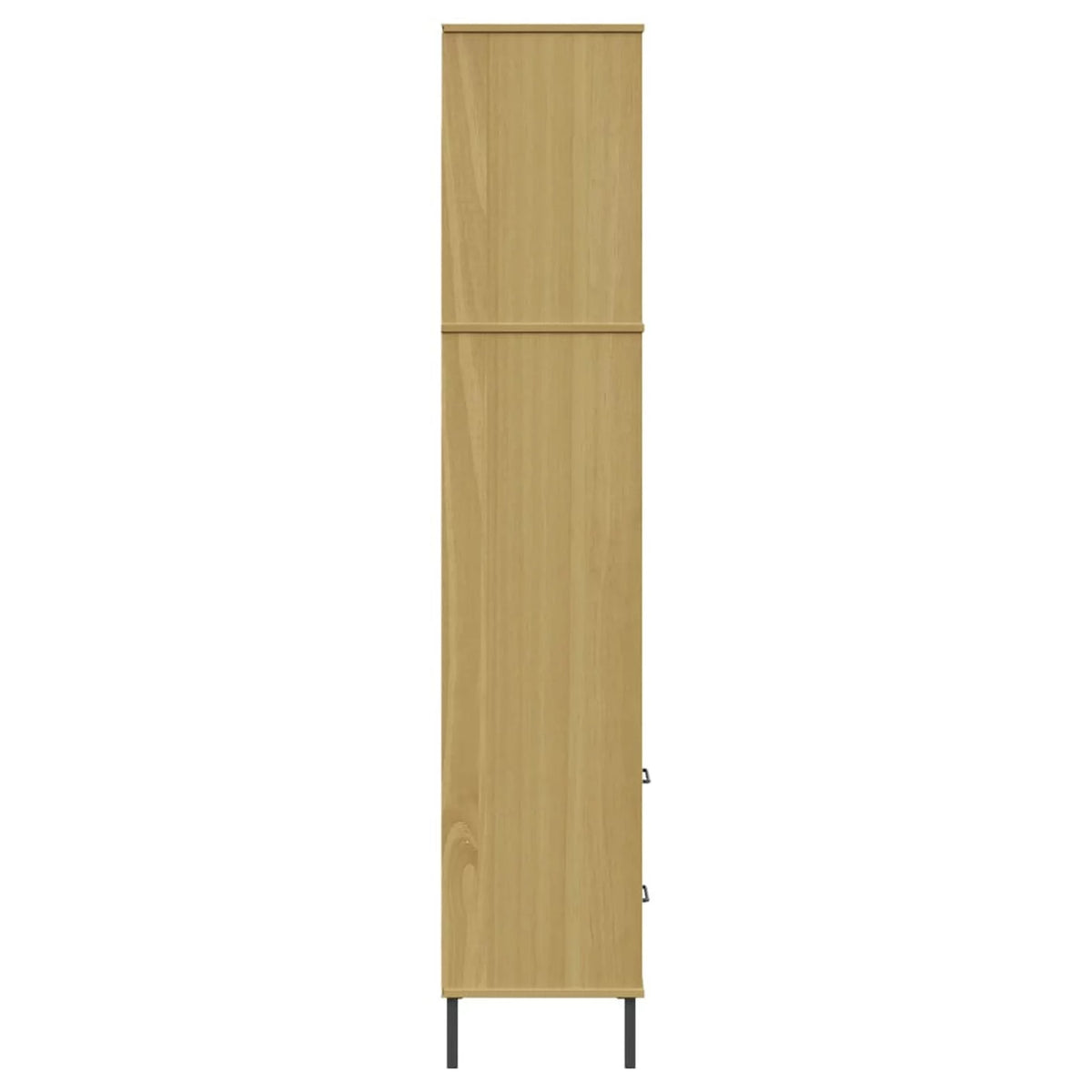 Pine Wood Bookcase with 2 Drawers and 4 Compartments L33644
