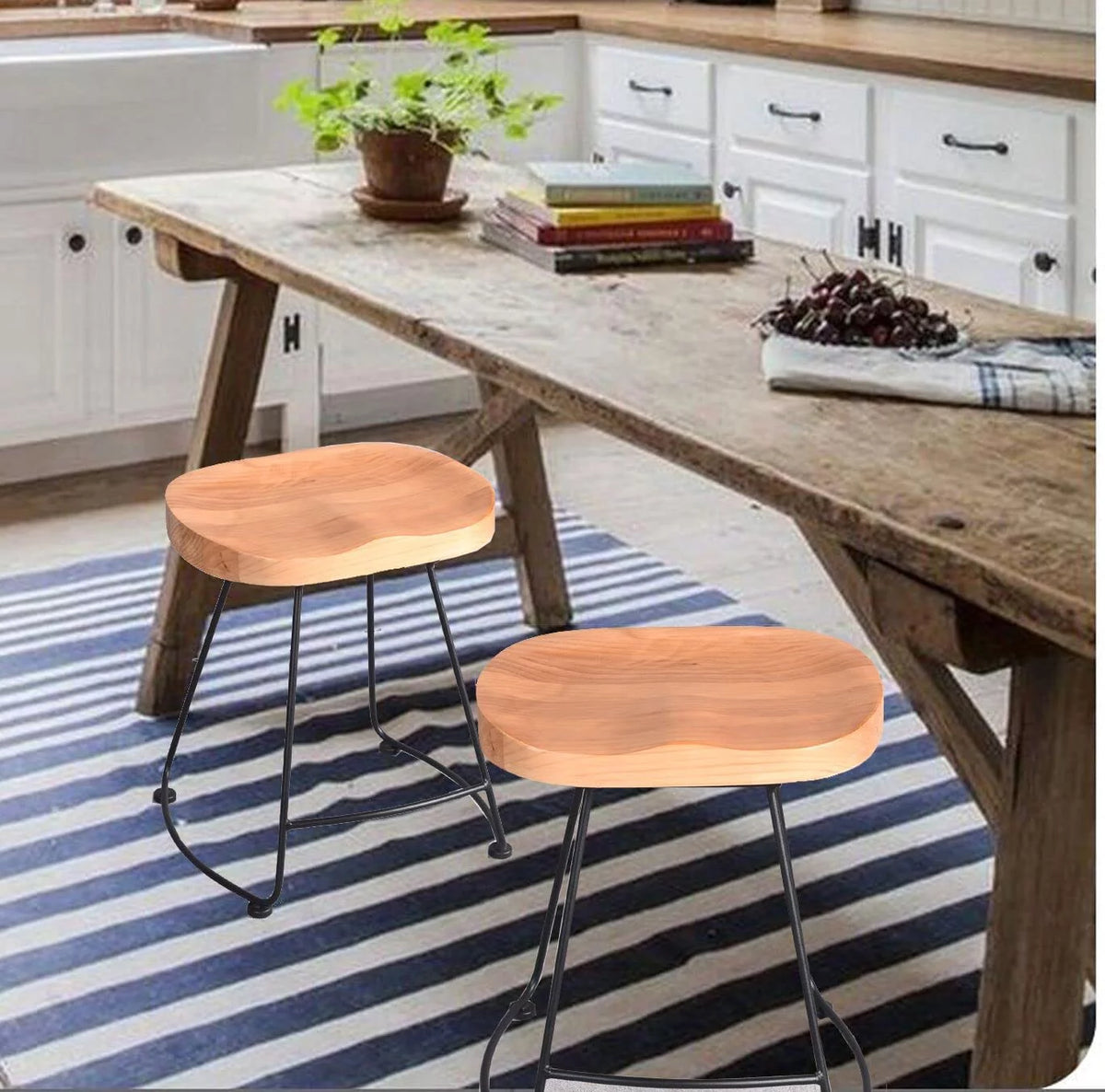 Light Brown Dining Chair with Footrest R918095