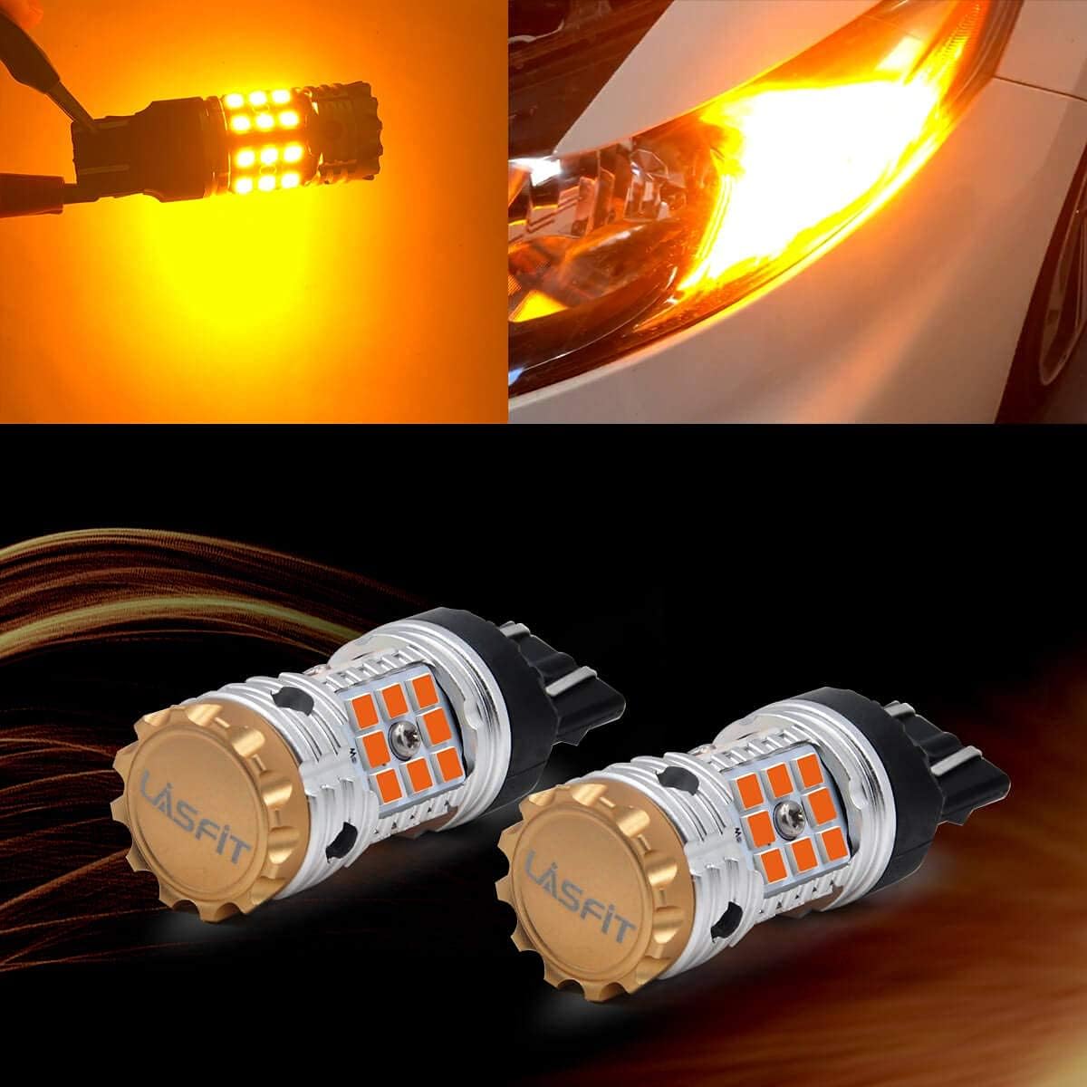 7443 Amber LED Bulb Turn Signal Light 2pcs M630800