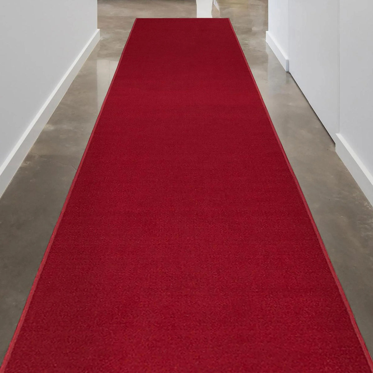 Red Non-Slip Rubberback Runner Rug, 1'10" x 12' L890
