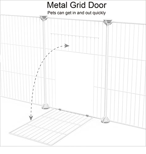 Small Animals Cage DIY Wire Portable Yard Fence with Door 48" x 24" x 16" P3824