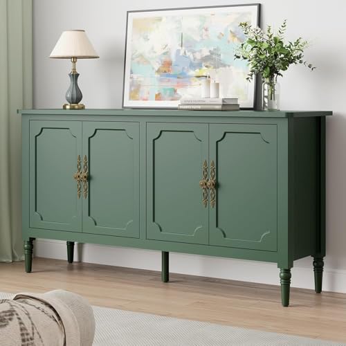 Black 4 Door Wood Console Cabinet J22428