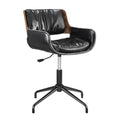 Black Faux Leather Height Adjustable Desk Chair D319940