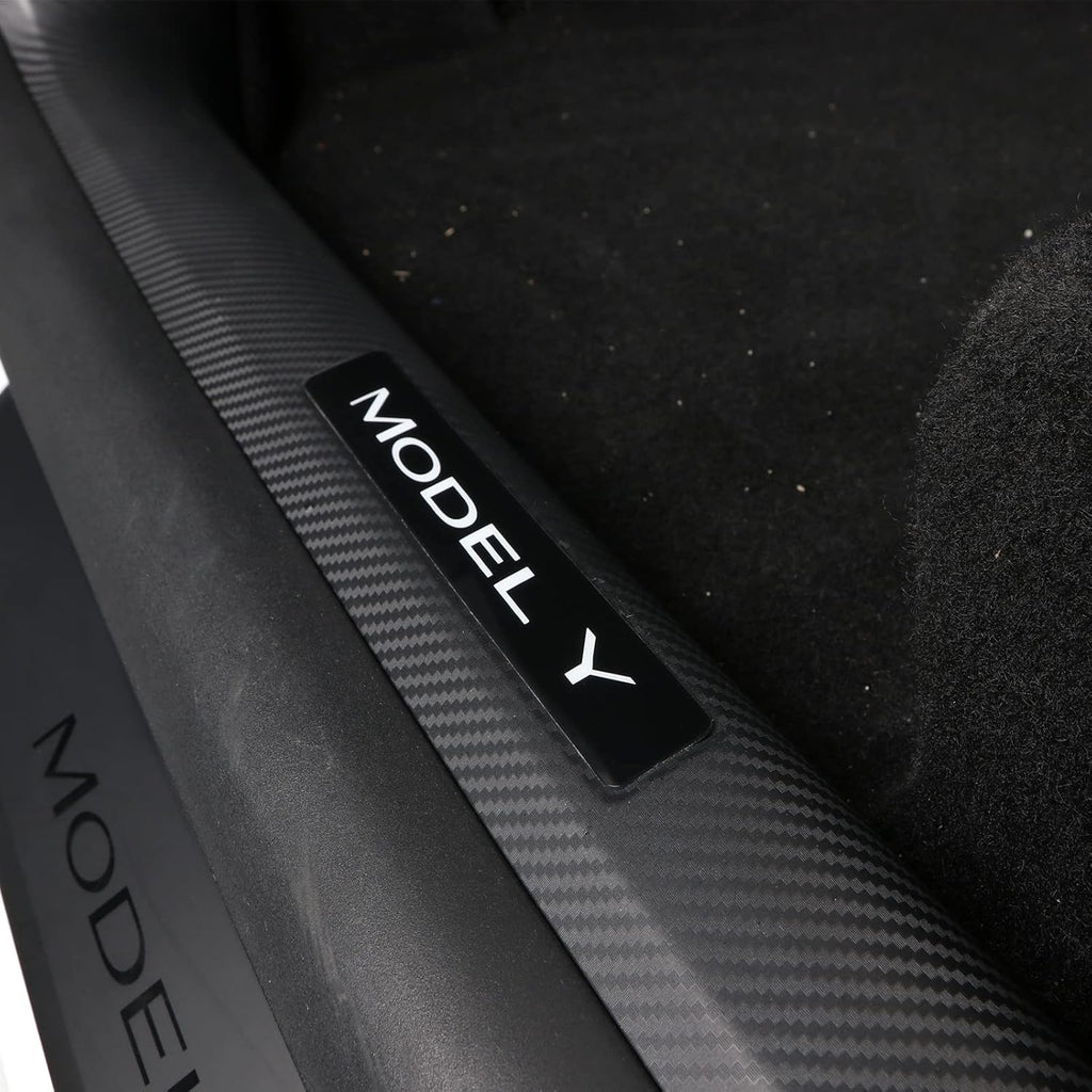 Matte Carbon Fiber Pattern ABS Plastic Door Sill Cover Z571874
