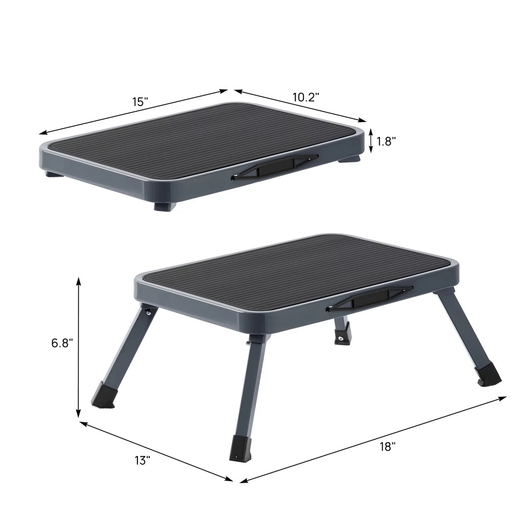 Lightweight Folding Steel Step Stool 330-Pound Capacity O817