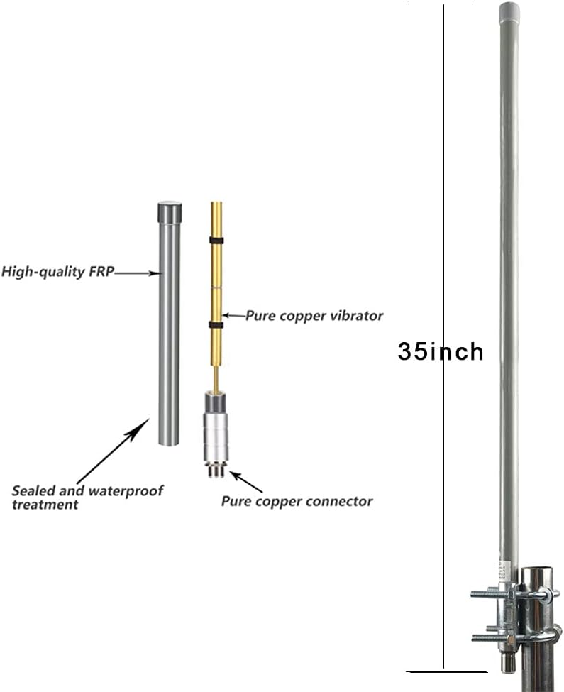 Helium Bobcat HNT Hotspot Lora LoT Antenna 868/915mhz 10dbi 35.4inch+32.8ft SMA/RP-SMA Cable F426