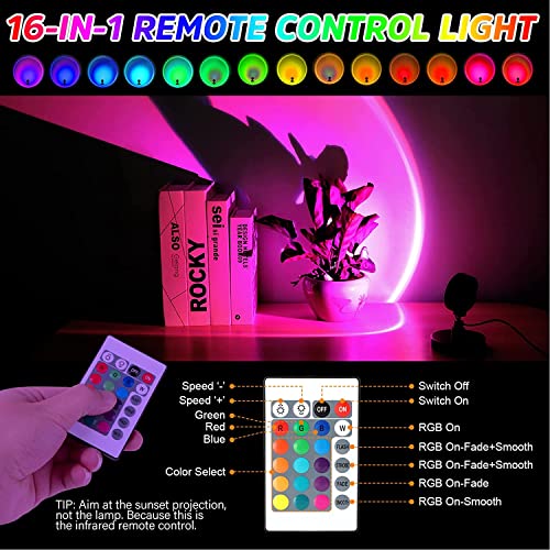 Sunset Projection Rainbow LED Lamp with USB Floor Stand W7714