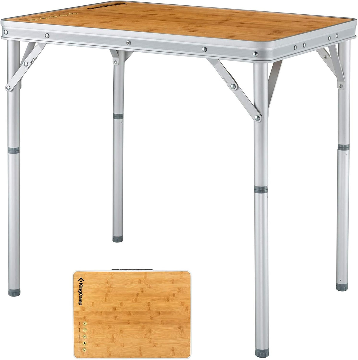Folding Camping Table with Adjustable Height Aluminum Legs H5272