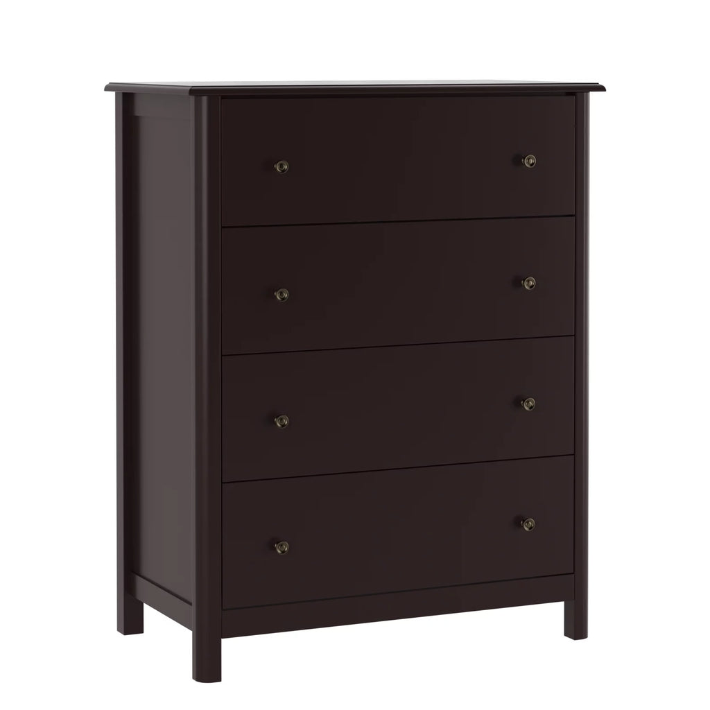 White 4 Drawer Wide Dresser L34642