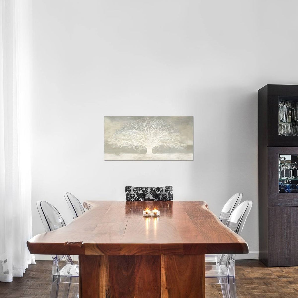 White Tree Stretched Canvas Artwork 18x22H x 36x22W B731