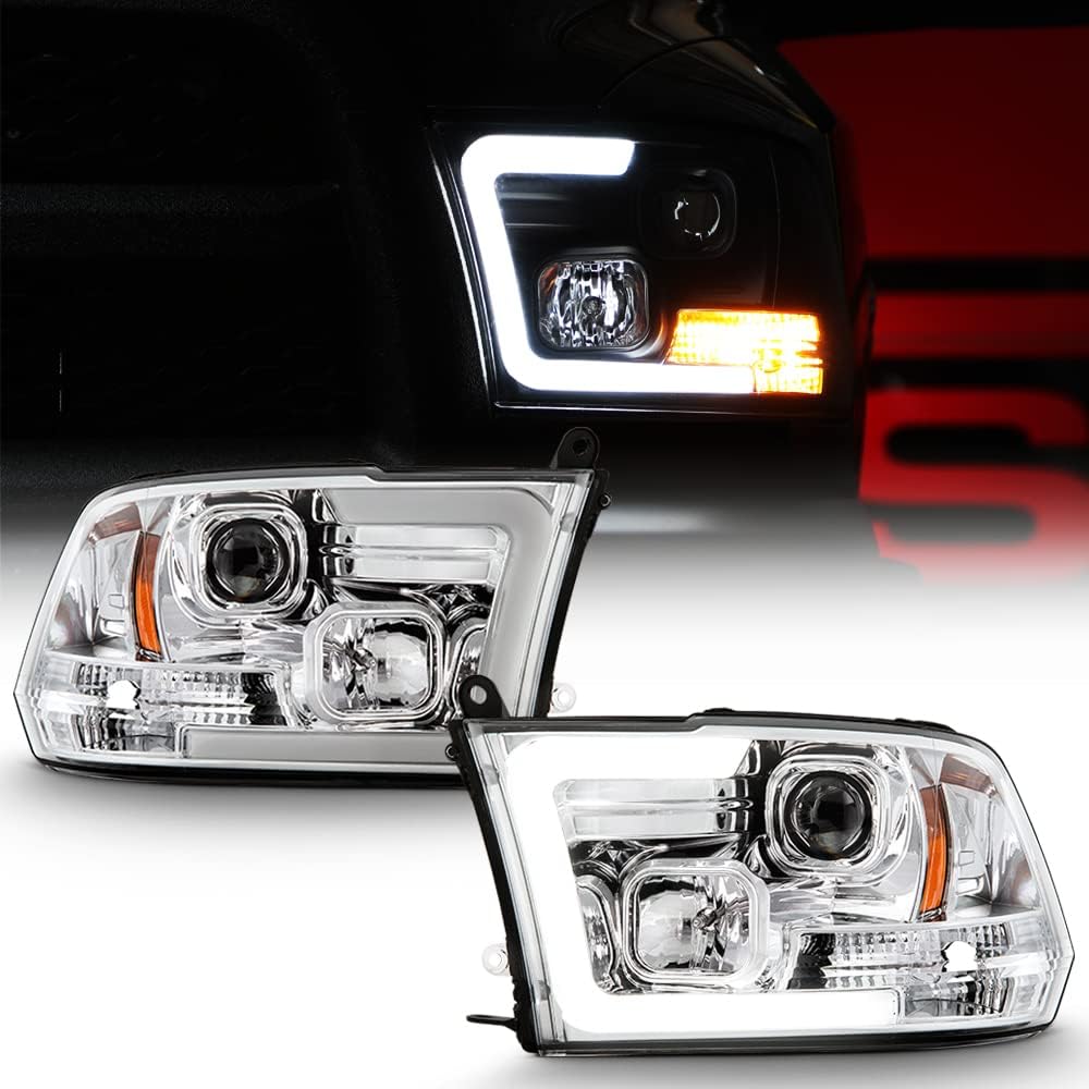 Black LED Projector Headlights Driver & Passenger Side G6923