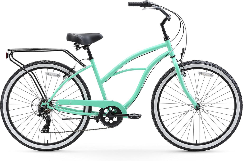 7-Speed 26 Inch Beach Cruiser Bikes with Rear Racks U20080