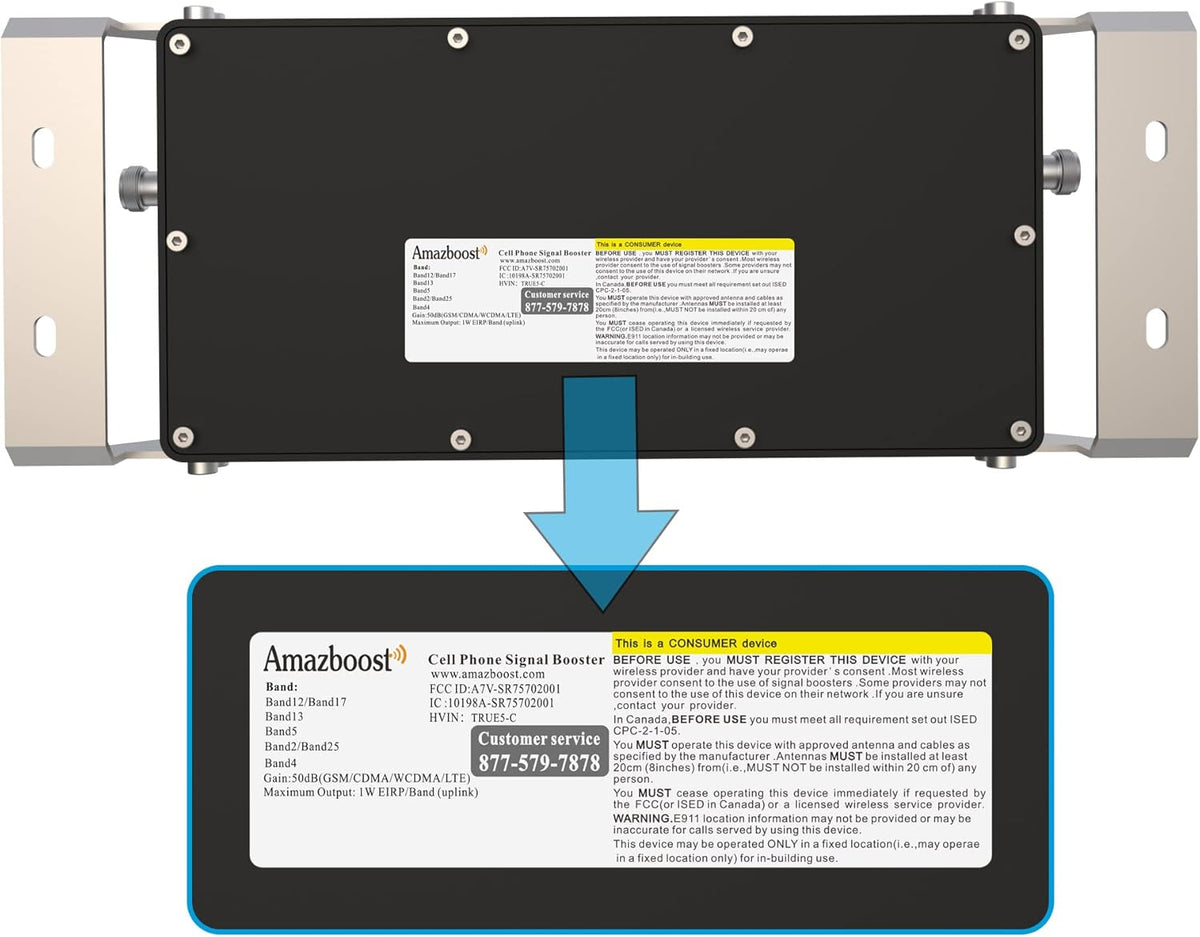Cell Phone Booster with Interior Dome Antennas C741187