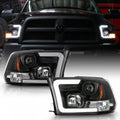 Black LED Projector Headlights Driver & Passenger Side G6923