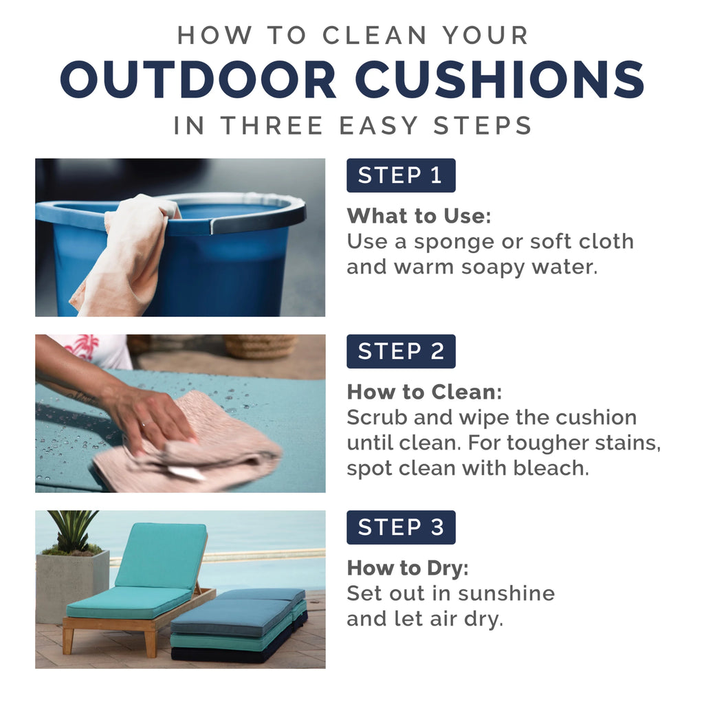 Sapphire Blue Outdoor Dining Chair Cushion Set 21 x 21 J403796