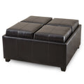Bonded Leather Storage Ottoman S975