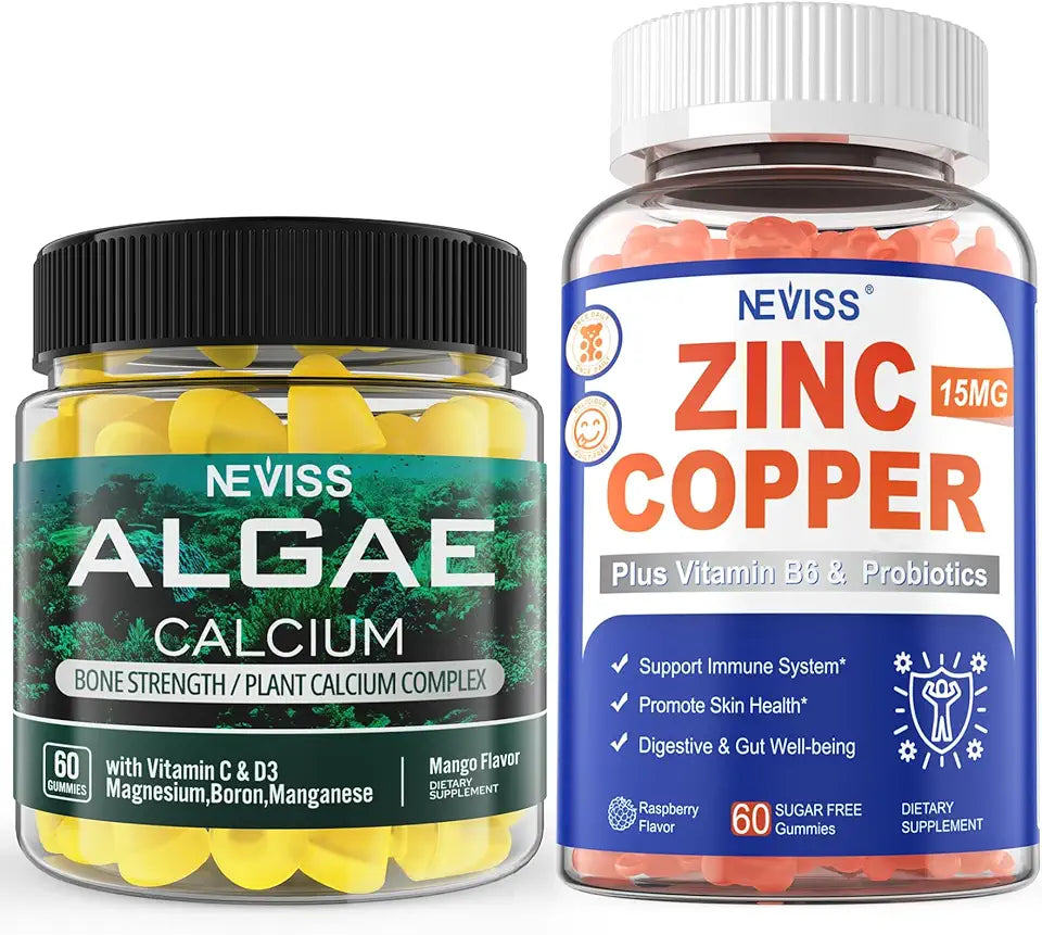 Algae Calcium Gummies + Zinc Copper Gummies V5499