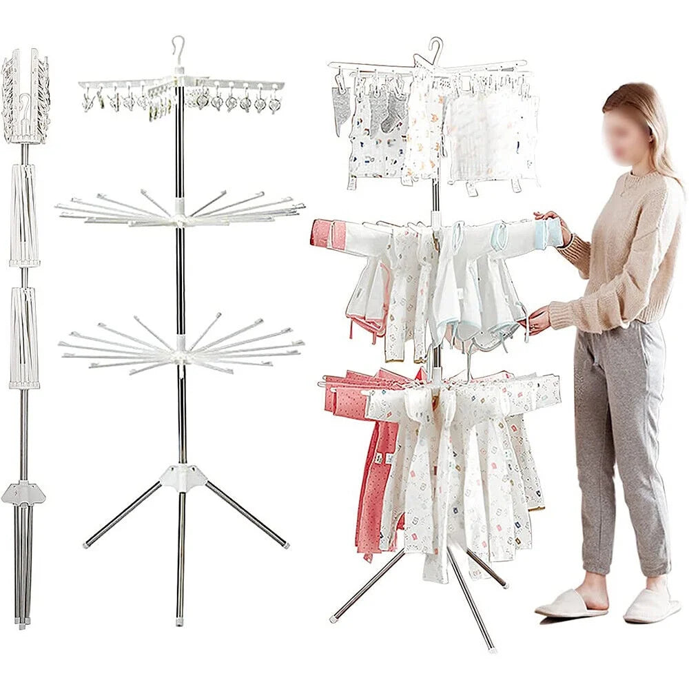 360 °Rotation Tripod Drying Rack Laundry Hanger Y6537