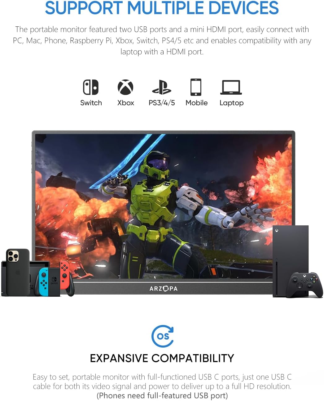 2.5K 16" 2560x1600 HDR IPS Portable Monitor S682593