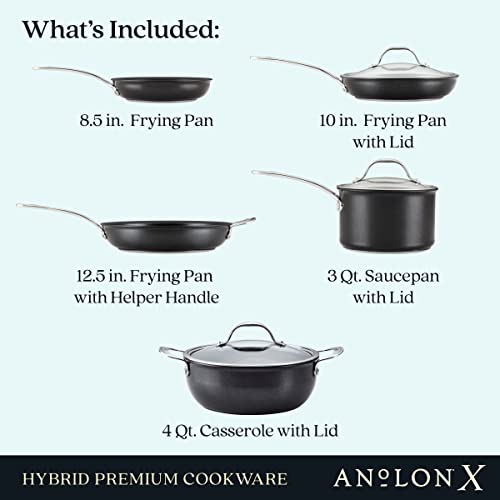 12 Piece Nonstick Induction Cookware Set Charcoal Gray C1985