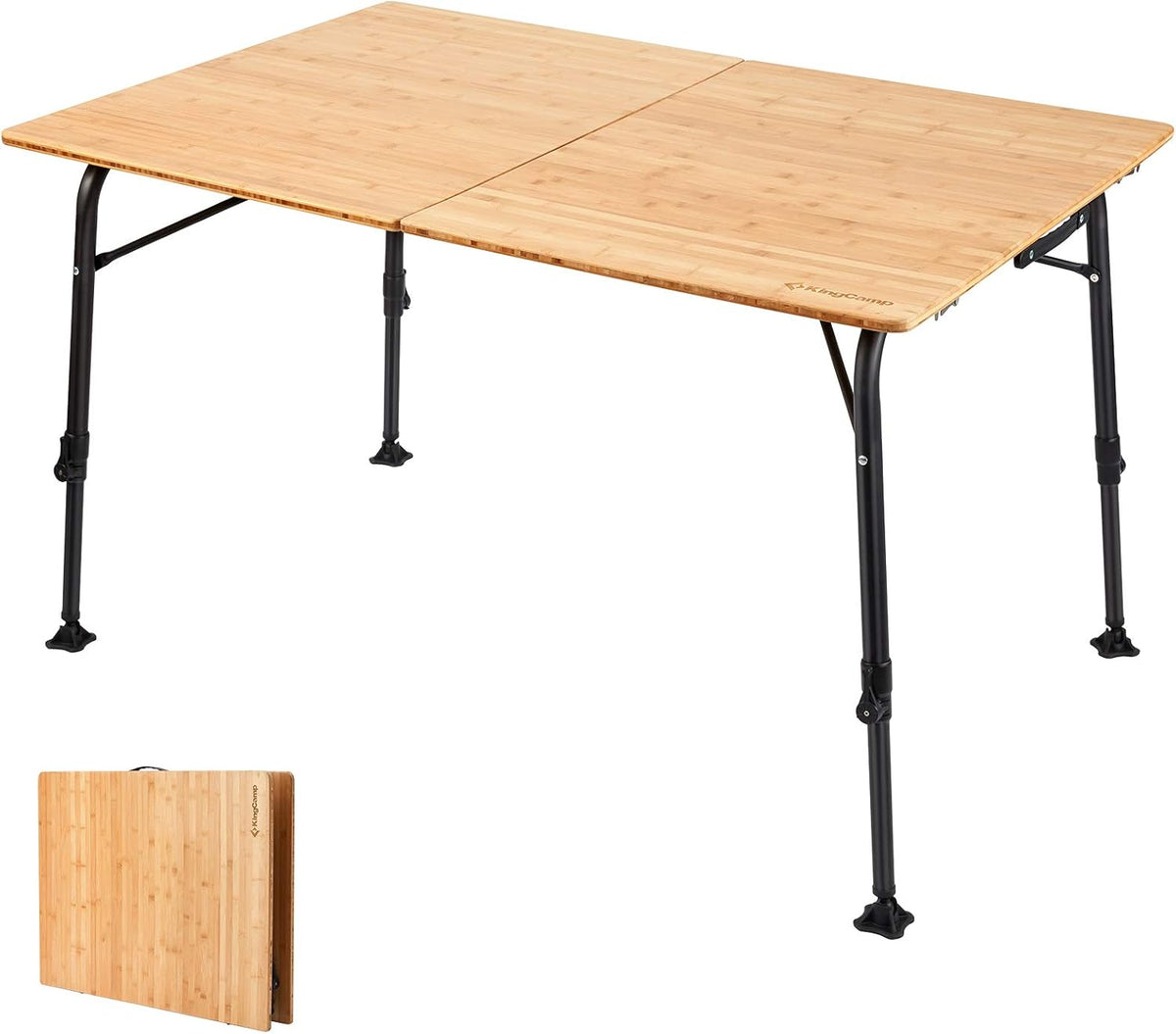 Folding Camping Table with Adjustable Height Aluminum Legs H5272