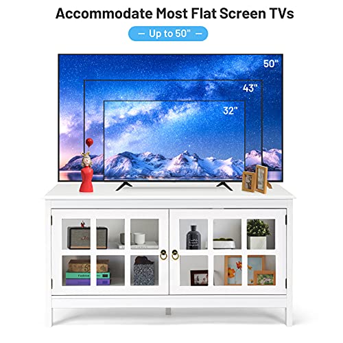 Black Wood TV Stand with 2 Doors Y3209