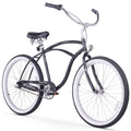 Black 26" 3-Speed Beach Cruiser Bike C6897