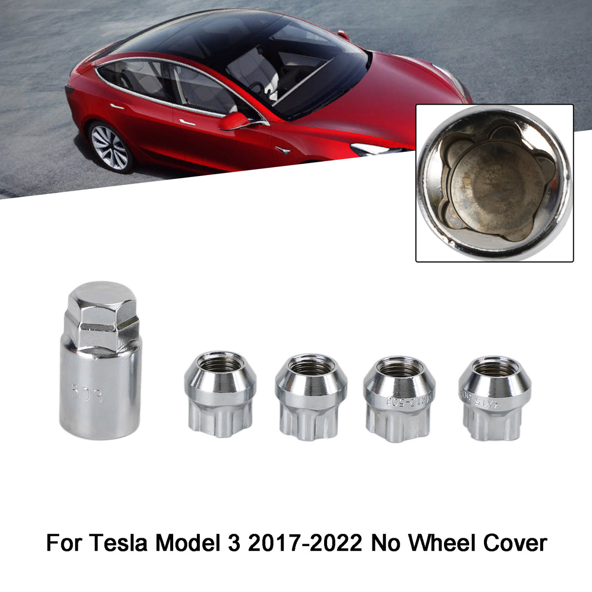 4PCS Chrome Wheel Lock Lug Nut M14x1.5 K76145