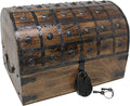 Pirate Treasure Chest with Iron Lock and Skeleton Key, X-Large 16 x 11 x 10.5 O72184