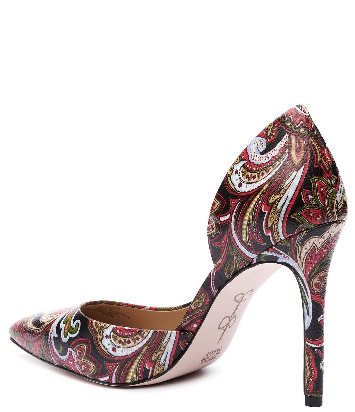 Paisley Print D'Orsay Pumps I13016